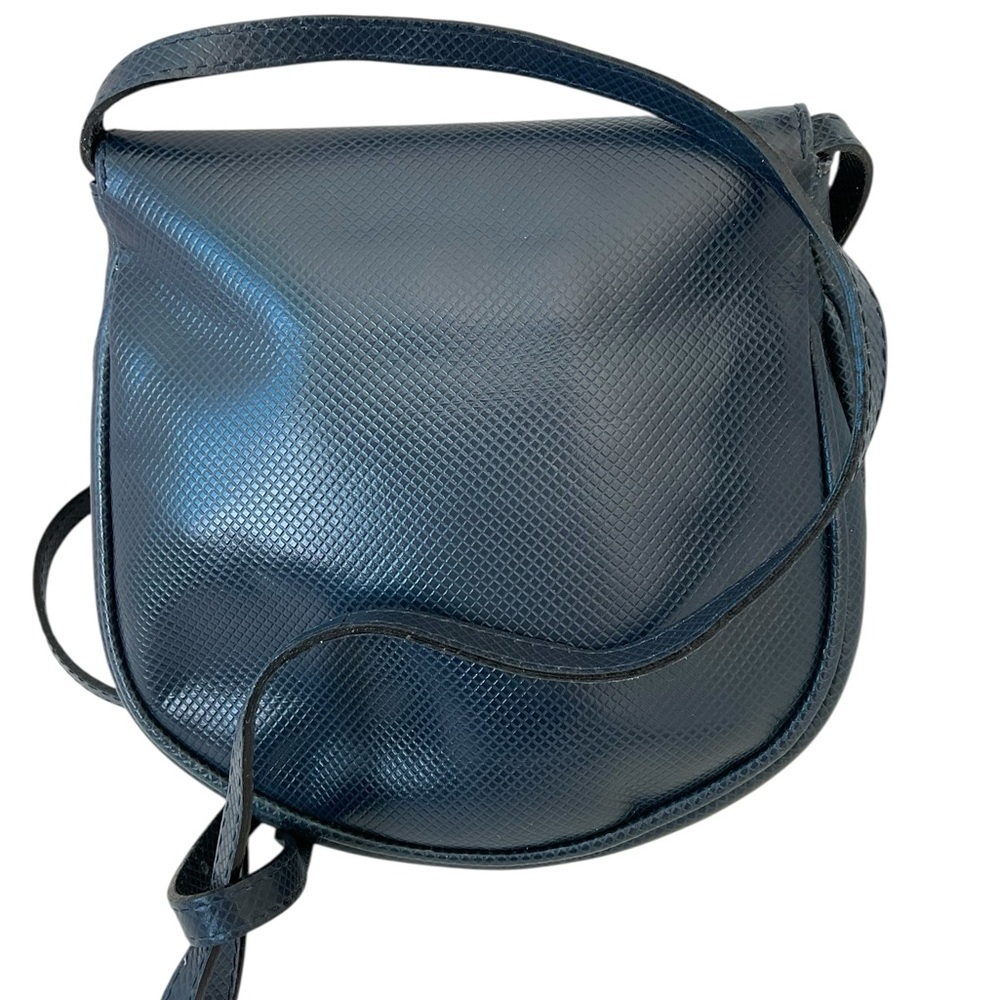 Vintage Bottega Veneta Blue Leather Crossbody AS IS w Dust Bag Mirror Italy - Picture 3 of 13